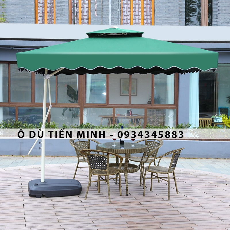 Ô lệch tâm vuông hợp kim xoay 360 độ loại 3x3m có đèn