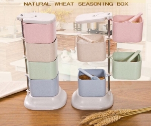 BỘ LỌ ĐỰNG GIA VỊ 4 TẦNG XOAY