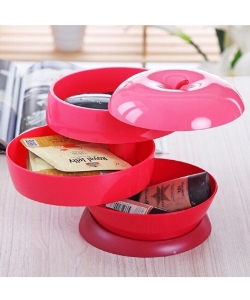 KHAY MỨT HÌNH QUẢ TÁO 3 TẦNG